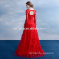 elegant Long Sleeve Red Wedding Dresses Evening Dress Evening Wear Party Wear